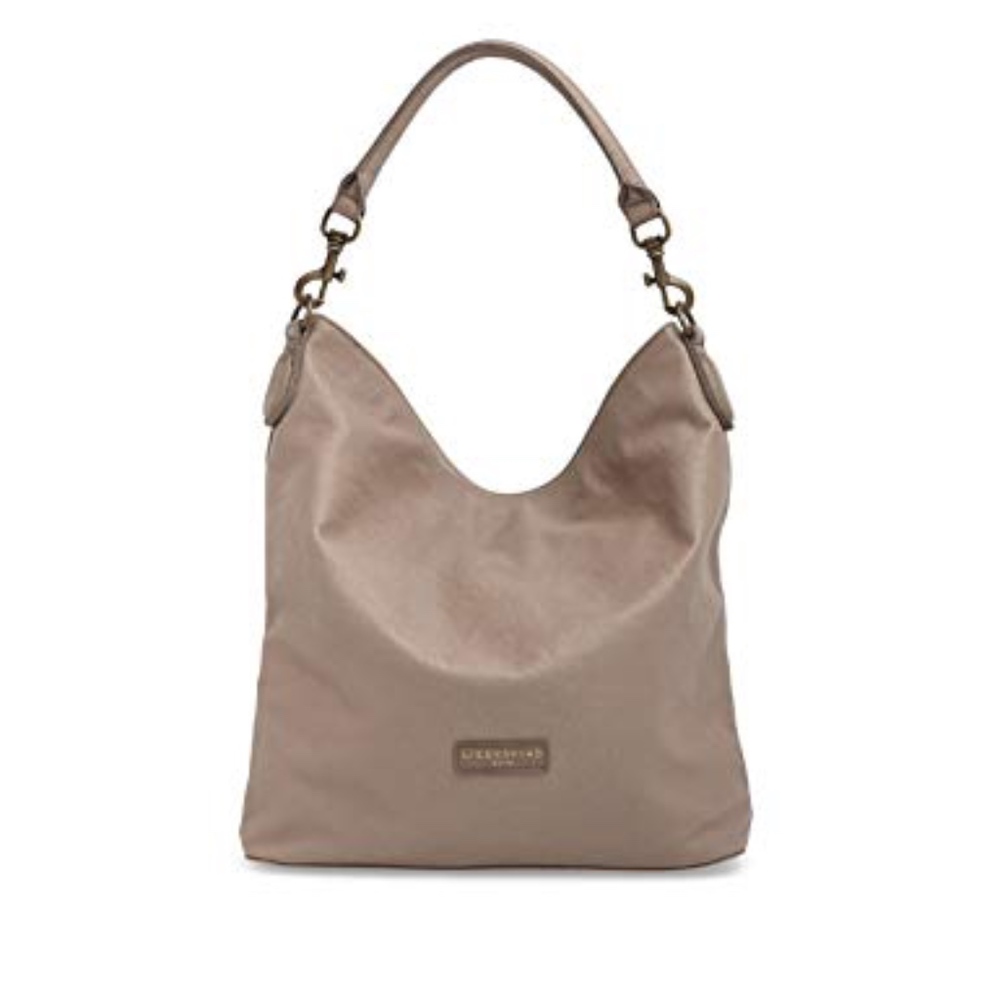 Large tan/gray Liebeskind cross body tote